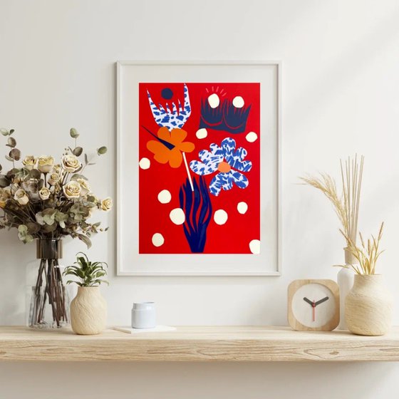 Matisse Style Floral Collage