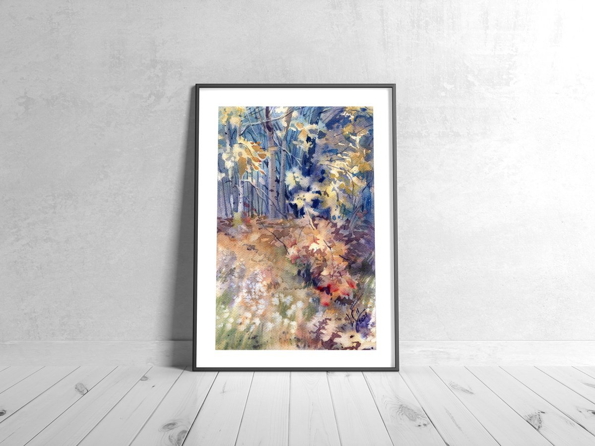 Svitlana Lagutina | Original Watercolour | Whispers Of Autumn Woods | 19 X 29Cm | Artwork For Sale On Artfinder