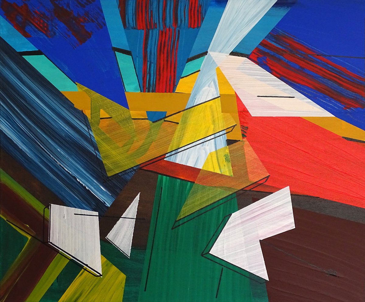 Abstract Acrylic Painting By Cb., 24 X 20, Aphrodite 7, Original Artwork