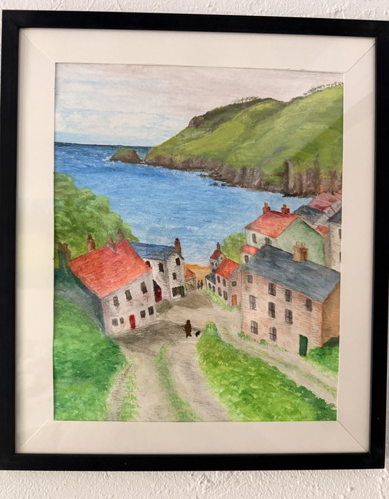 Cornwall - Coast Town Framed