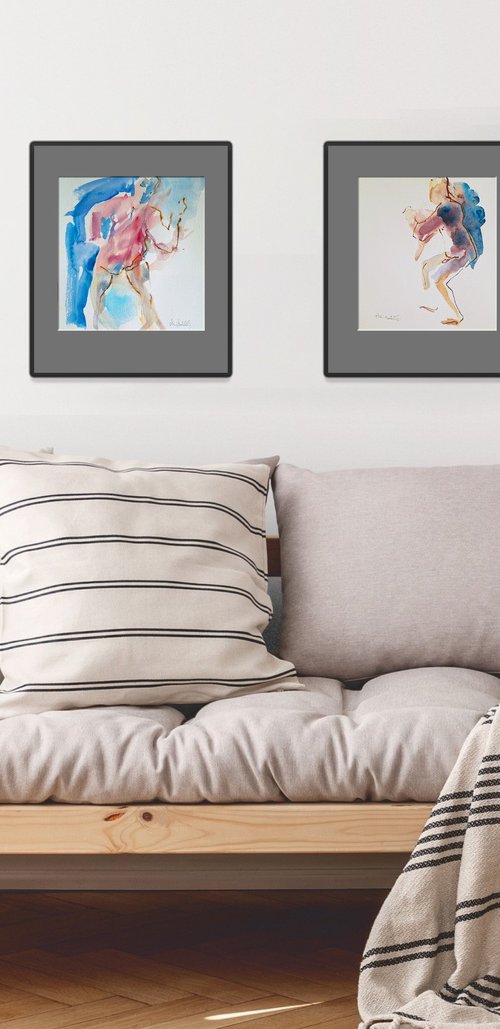 Diptych #1. Dancer by Irina Bibik-Chkolian
