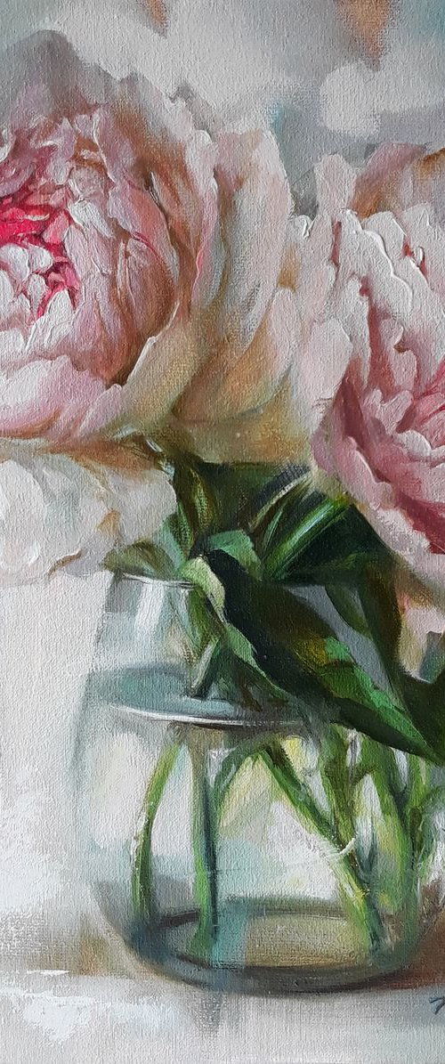 Two peonies by Nataly Derevyanko
