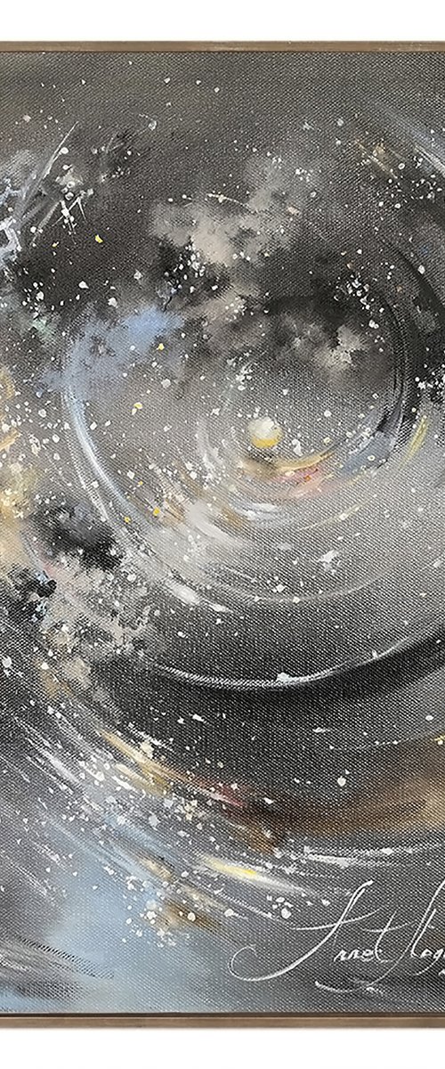 Original Abstract painting, Universe wall art by Annet Loginova