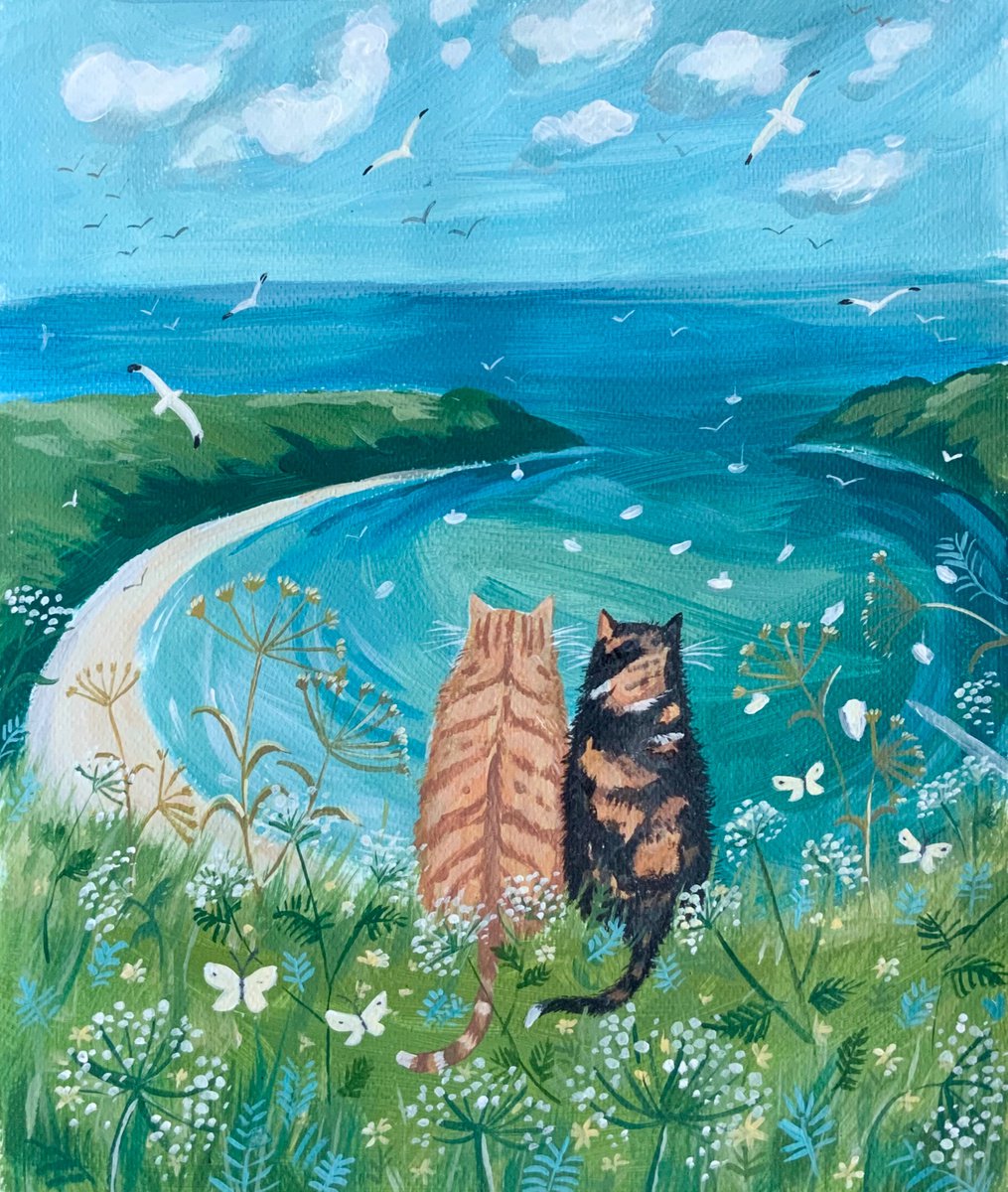 Cats holiday in Dorset by Mary Stubberfield