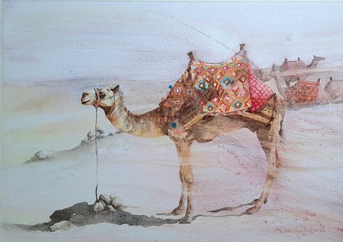 Desert Solitaire - Original Watercolour Painting by Alison Fennell