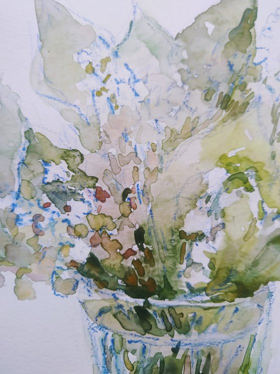 Lilies of the Valley #2. Original watercolour painting.