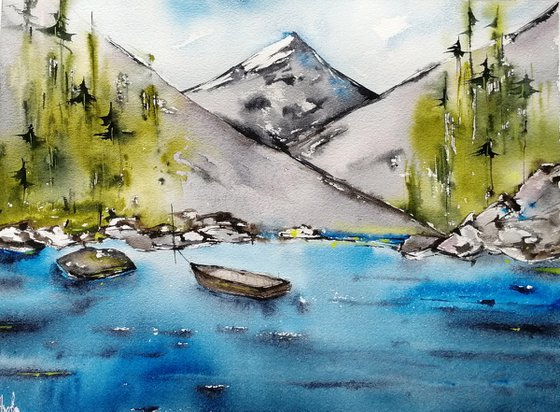 Mountains painting