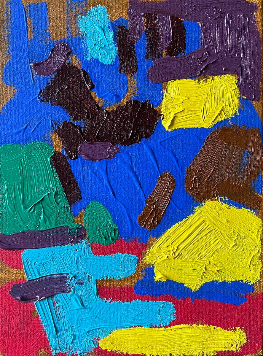 Abstract Oil Painting on Canvas 110223 by Elina Arbidane