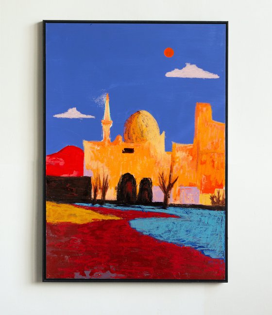 Blue sky red earth