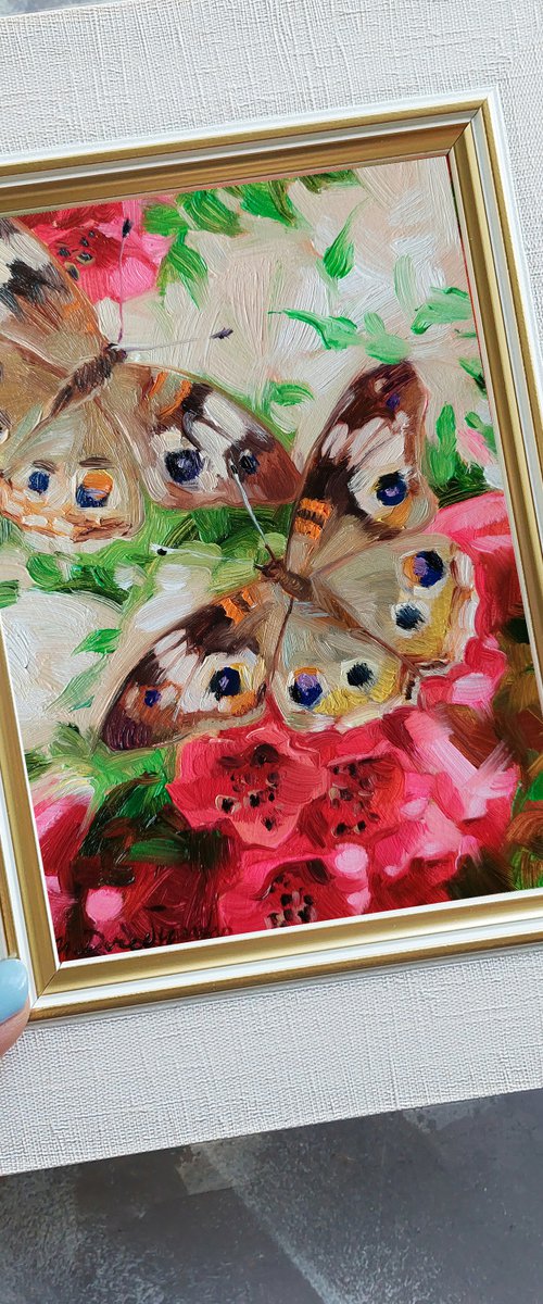 Eyes pansy butterfly by Nataly Derevyanko