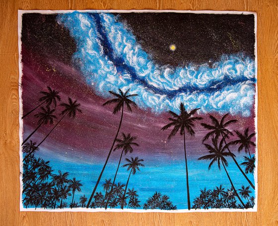 Purple Blue Night Sky