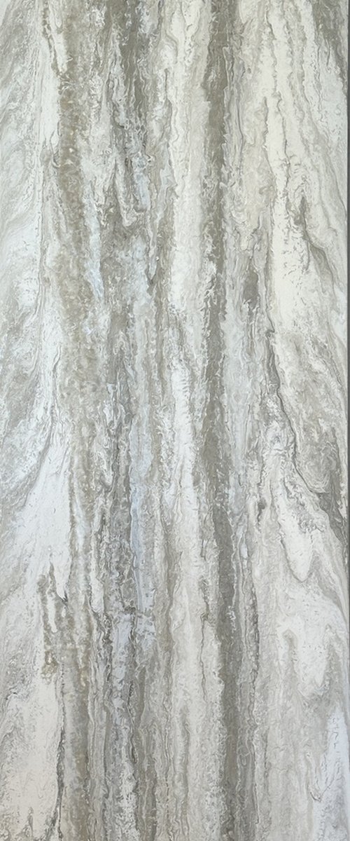 Voile (Single Panel) — Neutral Abstract by Kseniia Turik