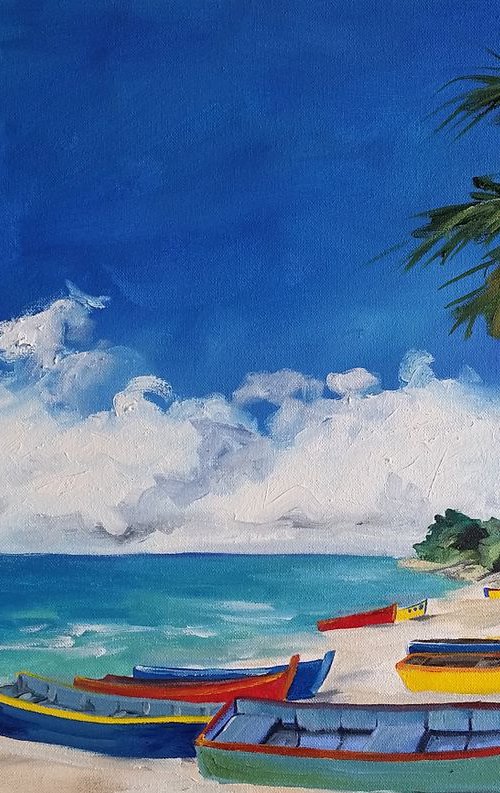 Boats in the Sand by Katrina Case