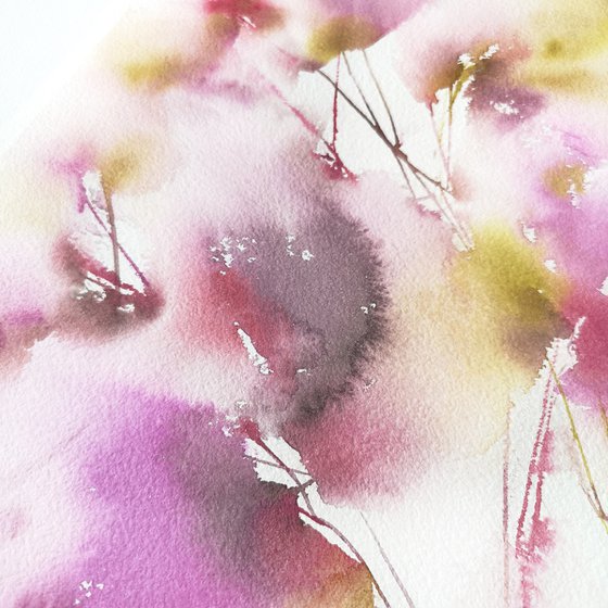 Pink abstract flowers