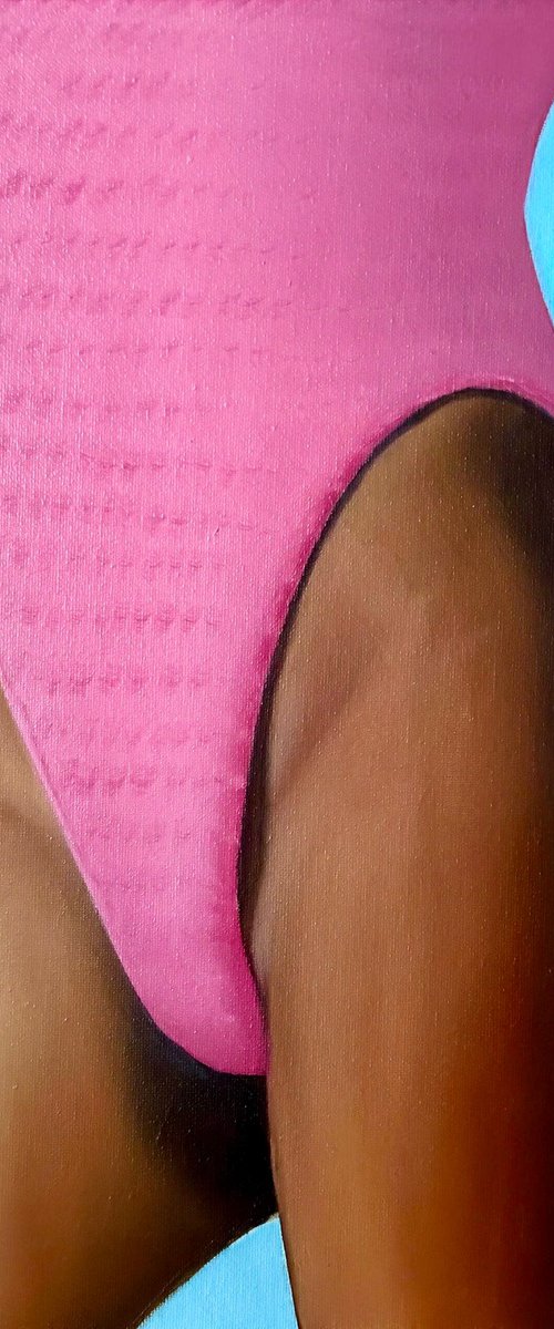 Pink Swimsuit by Alina Timoshenko