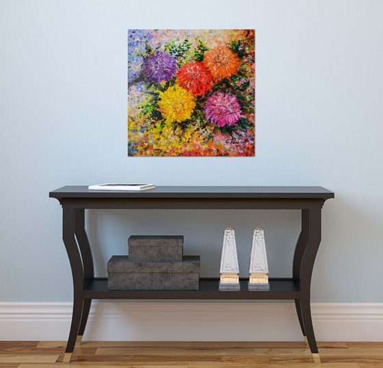 Original oil painting '' Floral fiesta''