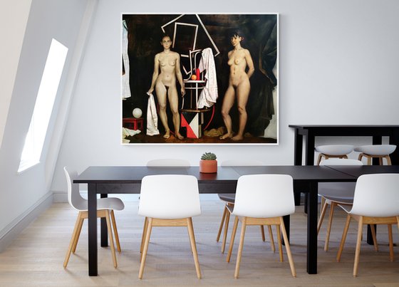 Double staging with nudes