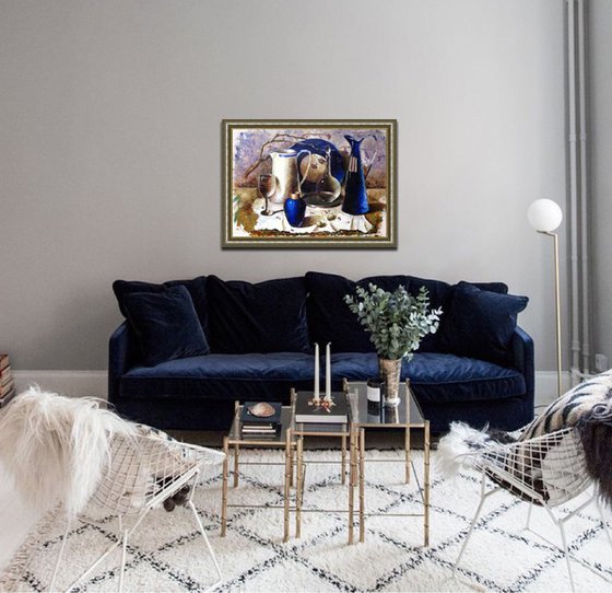 Blue vintage still life