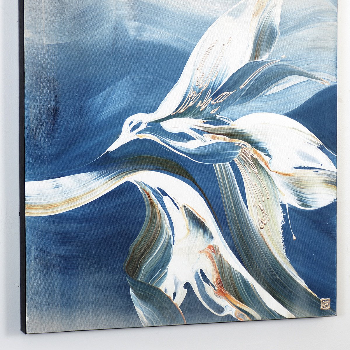 Abstract Acrylic Painting By Novi Lim, 24 X 36", Queen Of Melancholy, Original Artwork