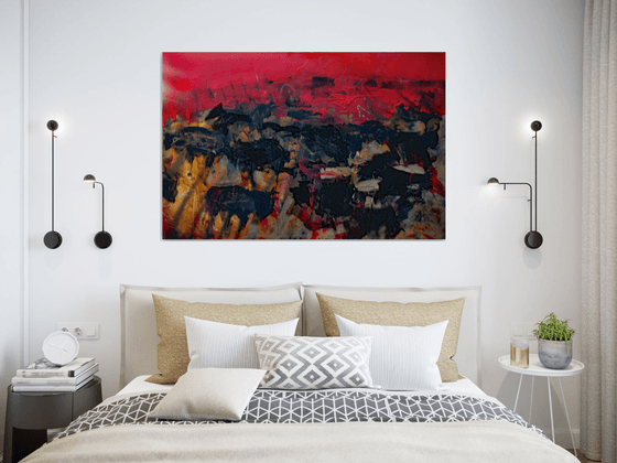 TAUREAUX SOLEIL COUCHANT