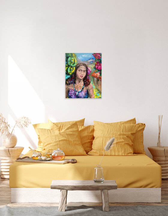 Tahitian Women, 40*50, impressions of Paul Gauguin, impressionistic oil portrait painting