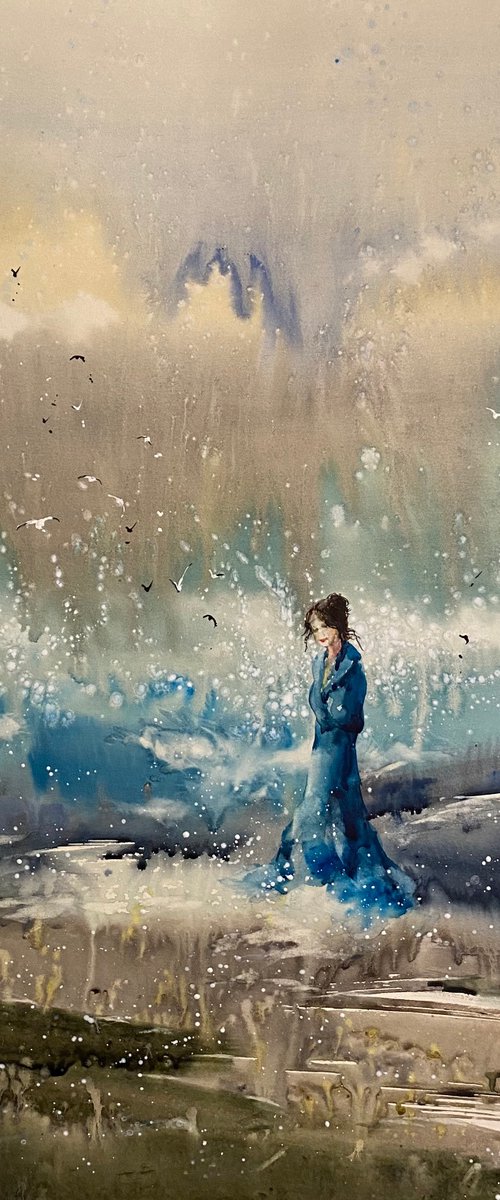 Sold Watercolor "The ice Queen ” gift for her by Iulia Carchelan