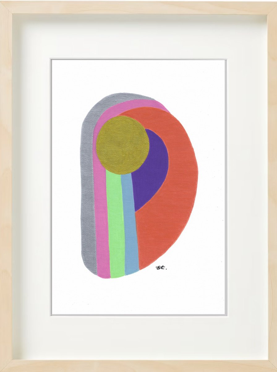 Abstract Acrylic Painting By Carla Sa Fernandes, 13 X 17, Ss84.S1, Original Artwork