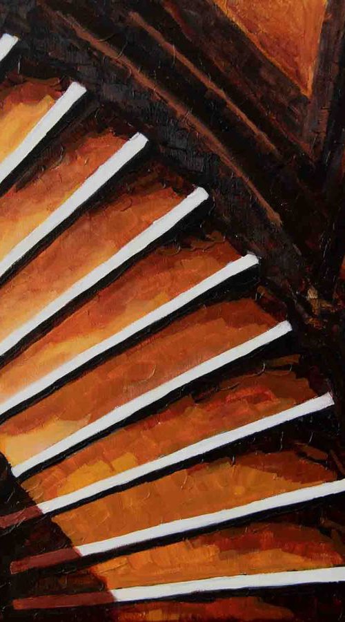 Light on stairs II by David Foster