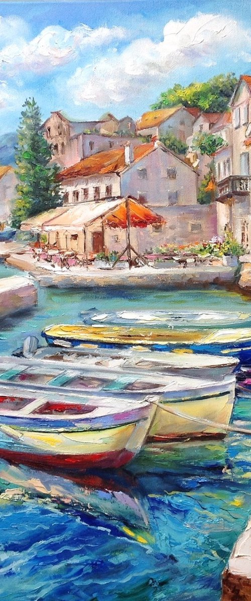 A quiet harbor by Olena Hontar