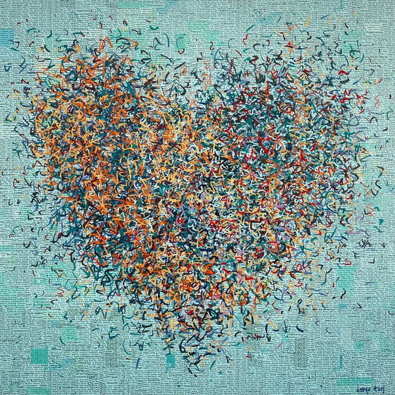 Even Optimist - 101 x 101cm - mixed media on canvas