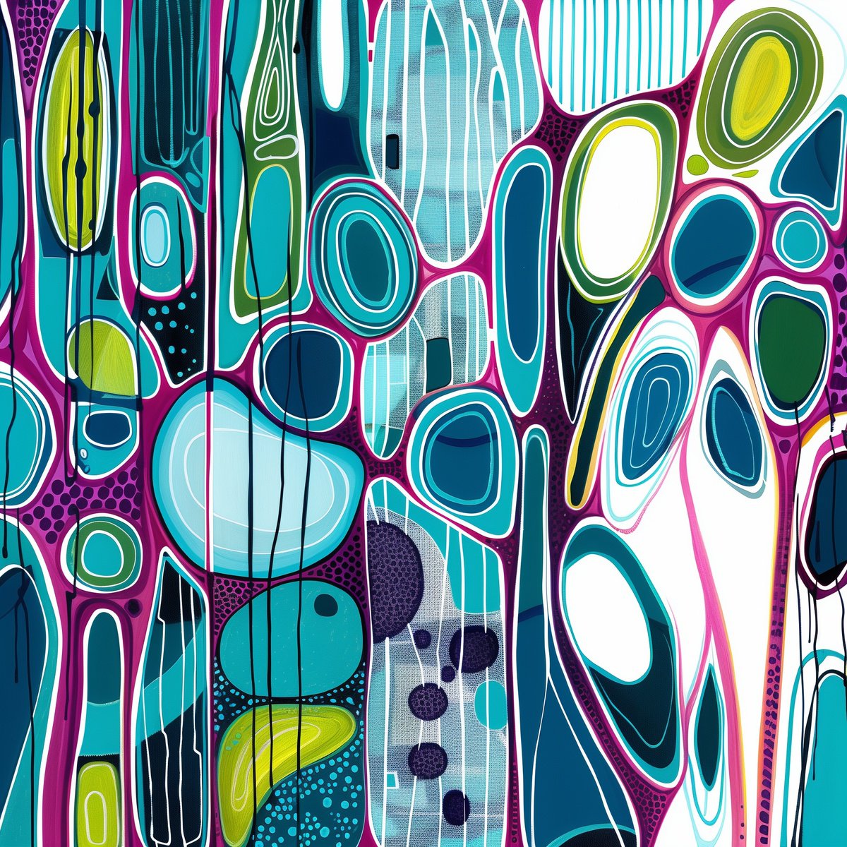  Geometric Abstraction #31 By V+V Kniazievi, 39 X 39, Artwork For Sale On Artfinder