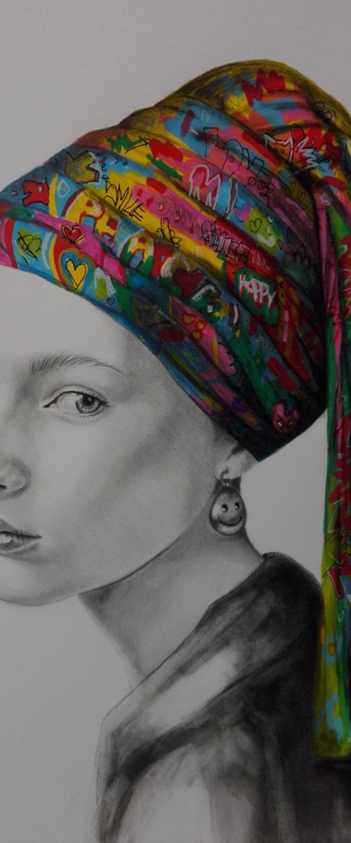 Girl With a Smiley Earring by Raffaella Bertolini