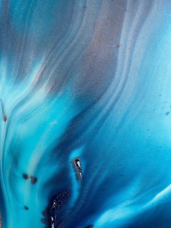 Ocean Fluid Abstract 70x100 cm