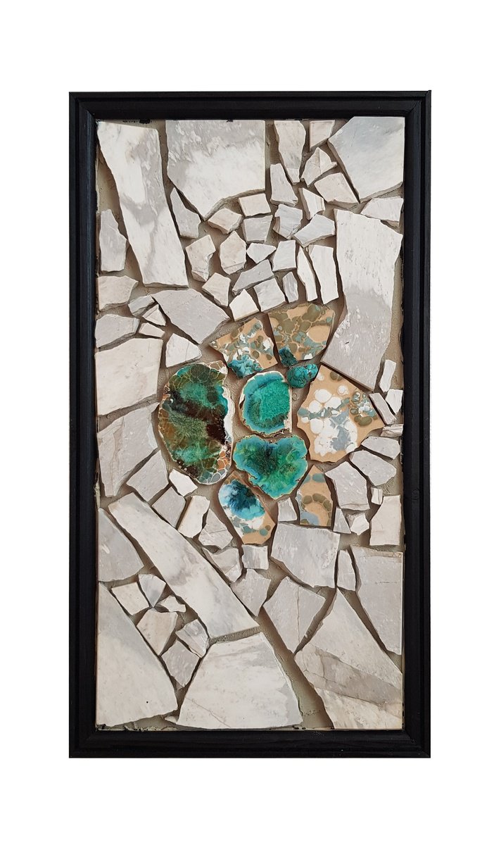 Abstract Relief By Ognyan Hristov, 13 X 24", "Fragment - S01", Original Artwork