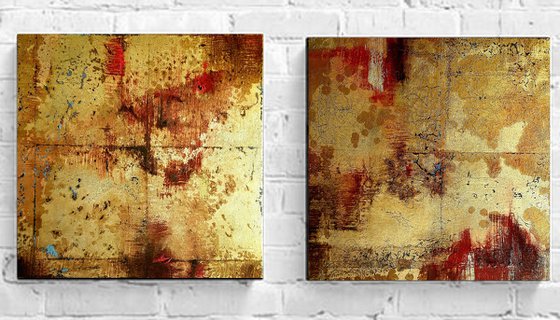 Gold abstract painting  #0014