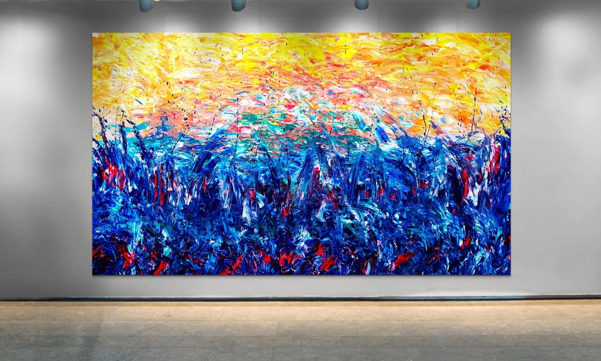 Organic Abstract Acrylic Painting By Estelle Asmodelle, 135 X 78, Untitled 86, Original Artwork