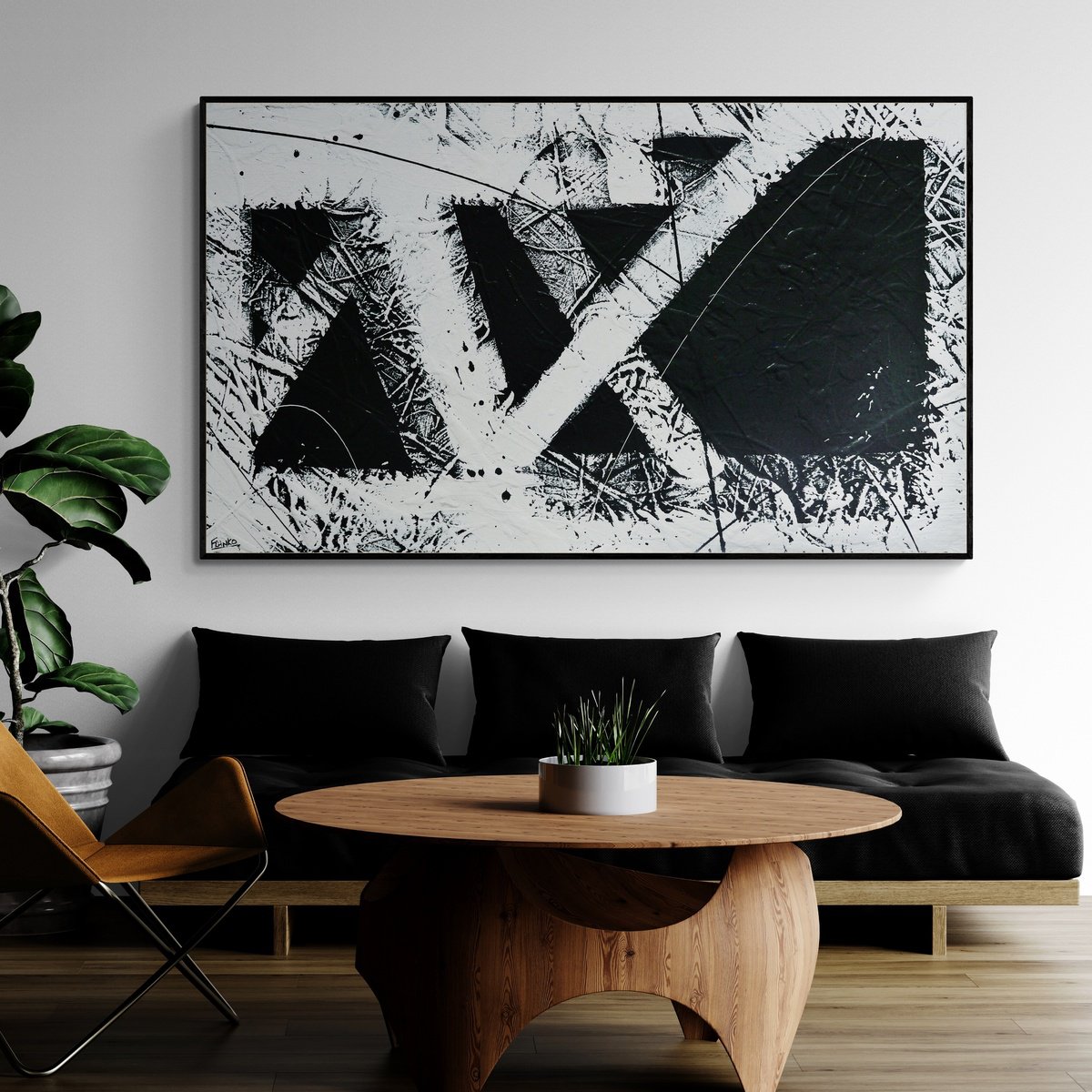 Abstract Acrylic Painting By Franko, 79 X 47, Masquerade, Original Artwork