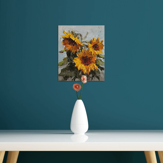 Three Sunflowers