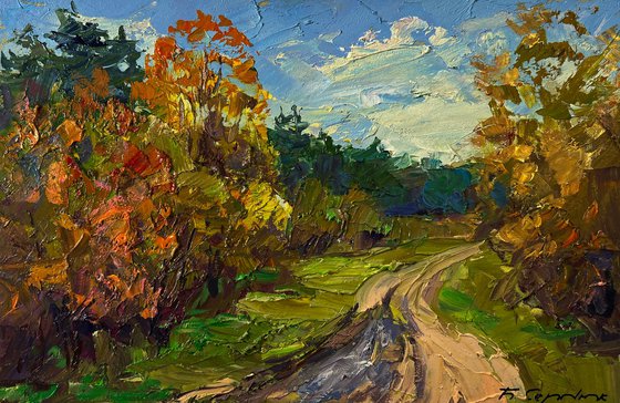 Road through the Autumn Forest