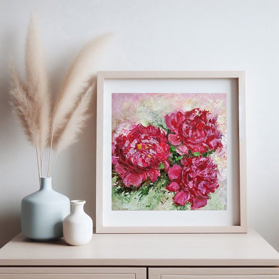 Three Peonies