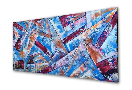 "All The Rage" - Original Large PMS Oil Painting On Canvas - 48 x 24 inches