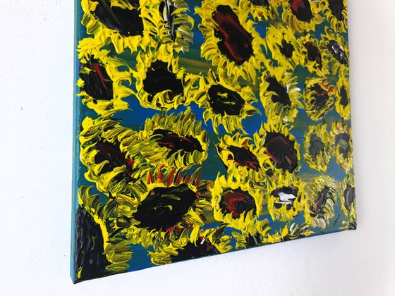Blooming sunflowers 4