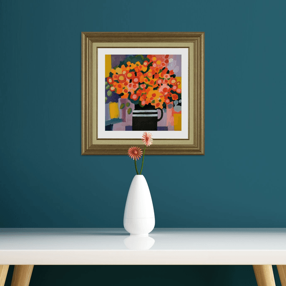 Spring Flowers in a Black Vase II