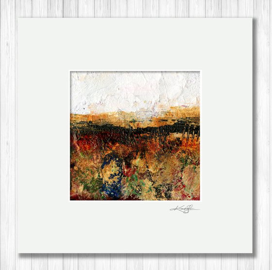 Mystic Land 6 - Textural Landscape Painting on Fabric by Kathy Morton Stanion