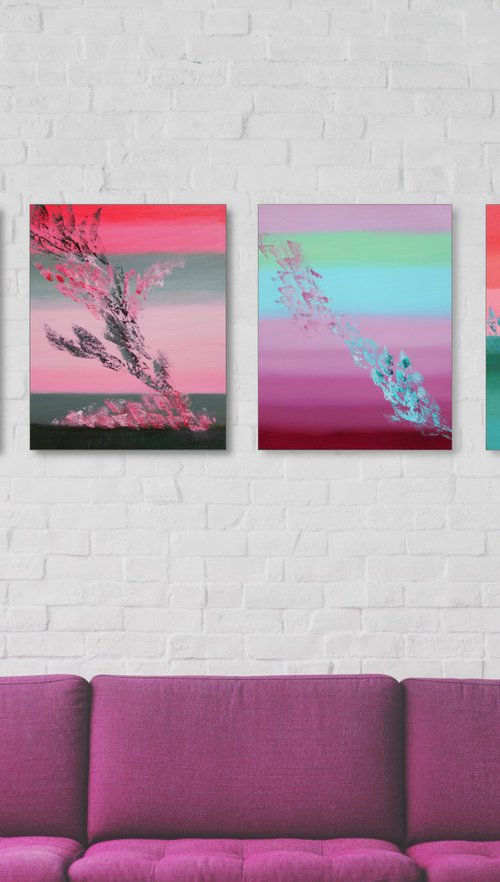 Infinite, Quadriptych n° 4 Paintings by Davide De Palma