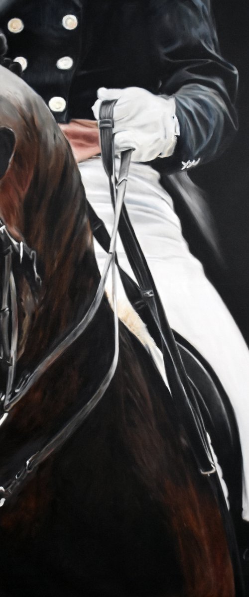 Oil painting with horse and rider 80 * 100 cm by Ivlieva Irina by Irina Ivlieva