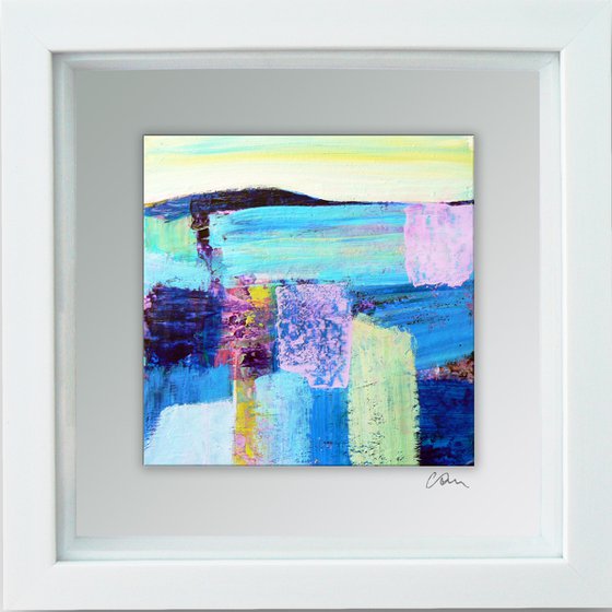 Framed ready to hang original abstract - abstract landscape #8