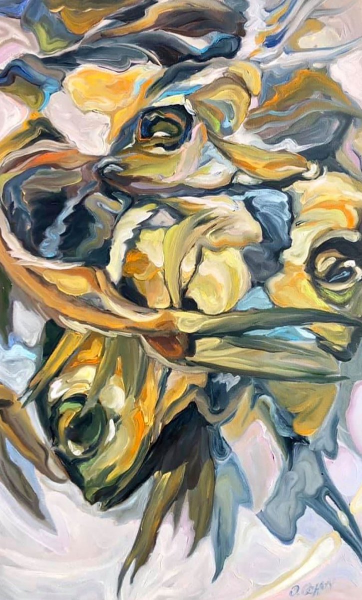 Impressionistic Still Life Oil Painting By Procach Olesia, 22 X 35", Aftertaste, Original Artwork