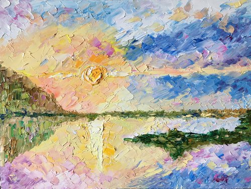 Dawn on the lake by Vladyslav Durniev