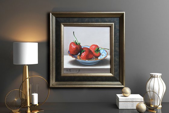 Strawberries on a Saucer